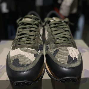 Valentino Garavani Sneaker MESH FABRIC CAMOUFLAGE ROCKRUNNER   size 42.5
